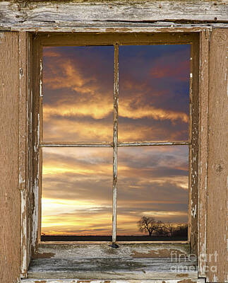 Pbs Kids - Rustic Window Colorful Sky View by James BO Insogna