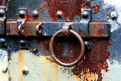 Antique Maps Rights Managed Images - Rusty Slide Latch Royalty-Free Image by Marie Jamieson
