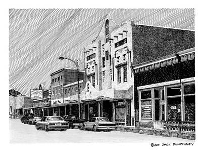 City Scenes Drawings - Silver City New Mexico by Jack Pumphrey