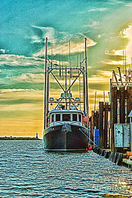 Transportation Royalty-Free and Rights-Managed Images - Single Fish Boat HDR by Randy Harris