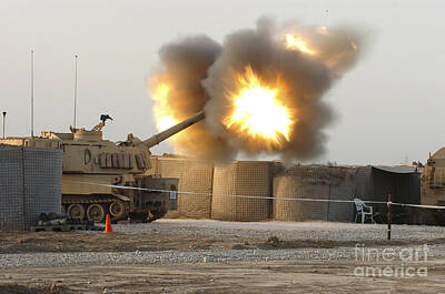 Too Cute For Words Royalty Free Images - Soldiers Fire The Howitzers Royalty-Free Image by Stocktrek Images