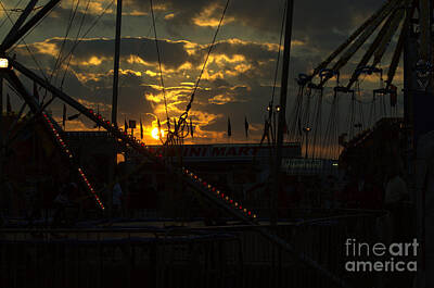 Photo Royalty Free Images - Sunset At The Georgia State Fair Royalty-Free Image by Donna Brown