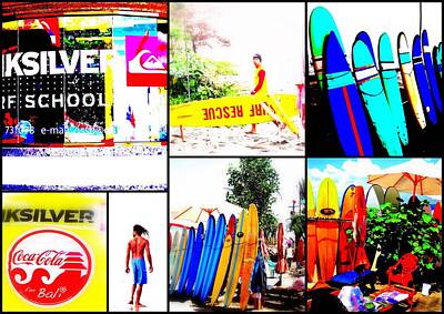 Fashion Paintings Rights Managed Images - Surfing Bali beaches Royalty-Free Image by Funkpix Photo Hunter