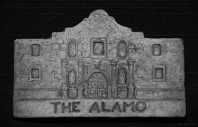 Purely Purple - THE ALAMO in BLACK AND WHITE by Rob Hans