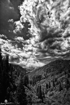 Wild Horse Paintings Royalty Free Images - The Clouds Roll In BW Royalty-Free Image by Mitch Johanson