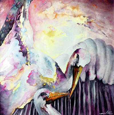 Winslow Homer - The Kiss of Storks by Miki De Goodaboom