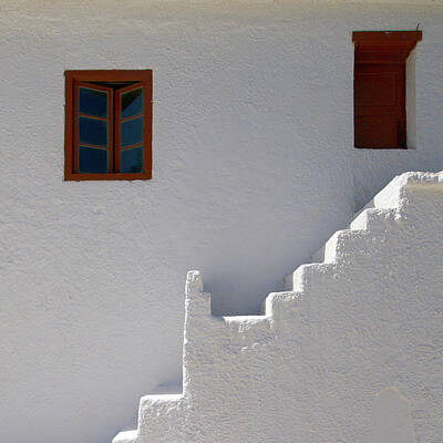 Jouko Lehto Photos - The Steps and the Window by Jouko Lehto