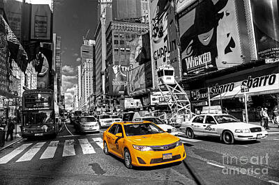 Paintings For Children Cindy Thornton Rights Managed Images - Times Square Taxi  Royalty-Free Image by Rob Hawkins
