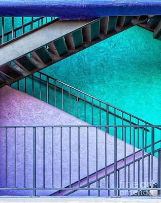 Fairy Watercolors - Tucson staircase by Matt Suess