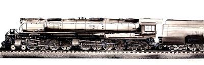 Transportation Paintings - Union Pacific 4-8-8-4 Steam Engine BIG BOY 4005 by J Vincent Scarpace