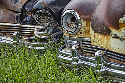 Halloween Movies - Vintage Frazer Auto Wreck Front Ends by Randall Nyhof