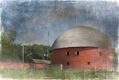 Little Mosters - Vintage Round Barn by Betty LaRue