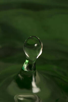 Comedian Drawings Royalty Free Images - Water Drop Abstract Green 10 Royalty-Free Image by John Brueske
