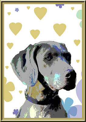 Mother And Child Animals Rights Managed Images - Weimaraner Royalty-Free Image by One Rude Dawg Orcutt