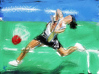 Sports Mixed Media - What a racket by Russell Pierce