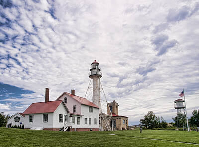Maps Rights Managed Images - Whitefish Pointe Dramatic sky Royalty-Free Image by Cindy Lindow