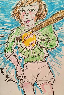 Baseball Paintings -               Play Ball by Geraldine Myszenski