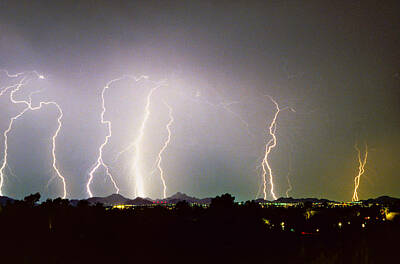 Have A Cupcake -  Lightning Thunderstorm View from Oaxaca Restaurant   by James BO Insogna