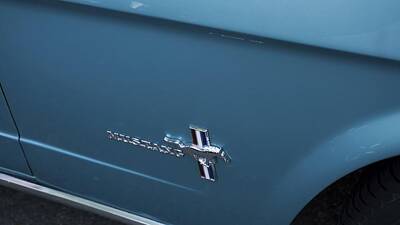 Superhero Ice Pop - 1966 Ford Mustang emblem 21a by Cathy Anderson