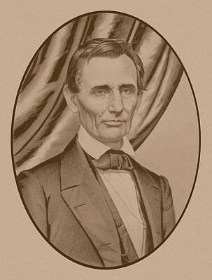 Best Sellers - Politicians Drawings - Abraham Lincoln Circa 1860  by War Is Hell Store