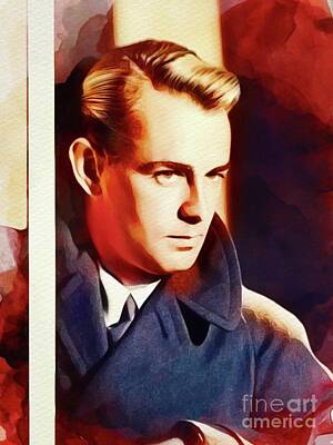 Celebrities Royalty-Free and Rights-Managed Images - Alan Ladd, Vintage Actor by Esoterica Art Agency