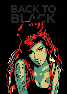 Jazz Digital Art - Amy Winehouse by Wonder Poster Studio