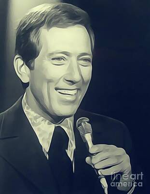 Rock And Roll Digital Art - Andy Williams, Singer by Esoterica Art Agency