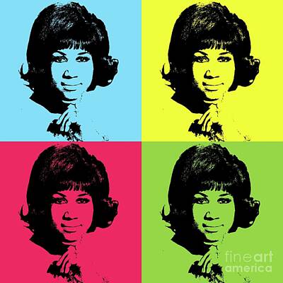 Music Rights Managed Images - Aretha Franklin, Music Legend - Pop Art Royalty-Free Image by Esoterica Art Agency