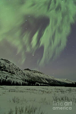 Mountain Royalty-Free and Rights-Managed Images - Aurora Borealis Over Mountain, Annie by Jonathan Tucker