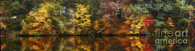 Sports Tees - Autumn Lake Panoramic 2 by Mike Nellums