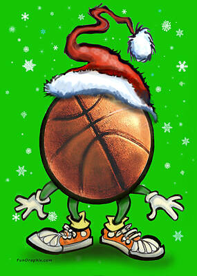Landscapes Kadek Susanto Royalty Free Images - Basketball Christmas Royalty-Free Image by Kevin Middleton