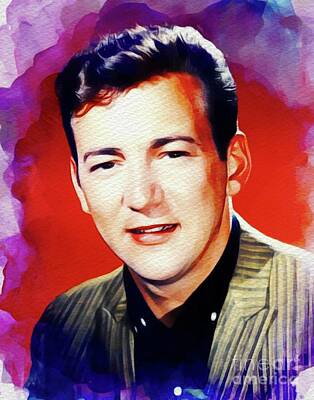 Rock And Roll Paintings - Bobby Darin, Music Legend by Esoterica Art Agency