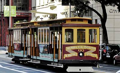 Transportation Photos - San Francisco Cable Car by John Hughes