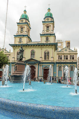 Vintage Neon Signs -  Church of San Francisco in Guayaquil, Ecuador by Marek Poplawski