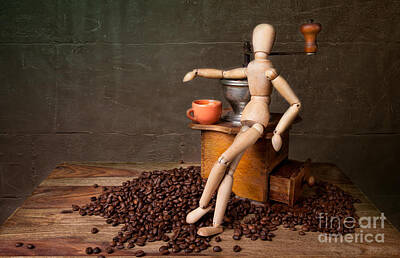 Still Life Photo Rights Managed Images - Coffee Break Royalty-Free Image by Nailia Schwarz