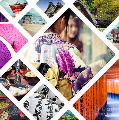 Floral Patterns Rights Managed Images - Collage of Japan images Royalty-Free Image by Mariusz Prusaczyk