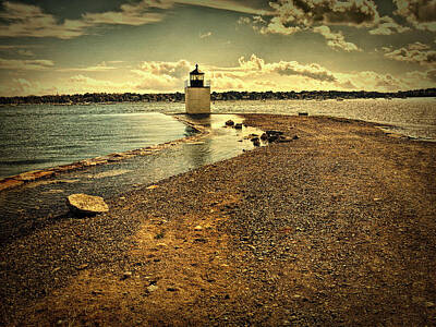 The Art Of Pottery Rights Managed Images - Derby Wharf lighthouse Royalty-Free Image by Jeff Folger