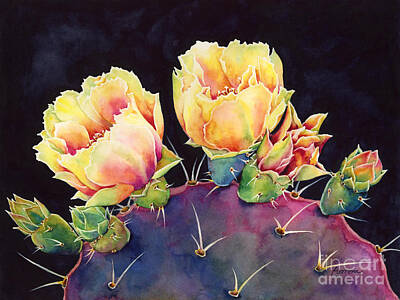 Paintings - Desert Bloom 2 by Hailey E Herrera