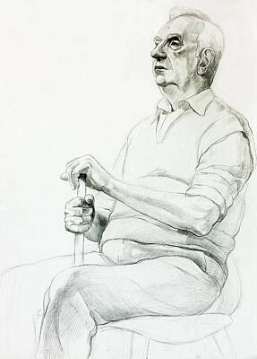 Red Foxes - Drawing of a senior man  by Ivailo Nikolov by Boyan Dimitrov