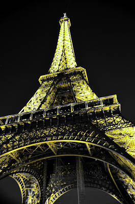 Purely Purple - Eiffel Tower at Night, Paris   by Bob Cuthbert