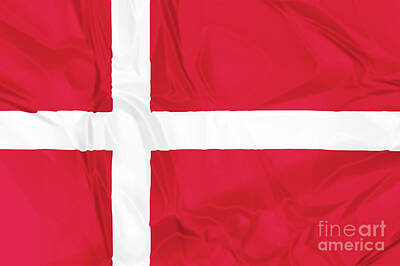 Basketball Patents - Flag of Denmark by Benny Marty