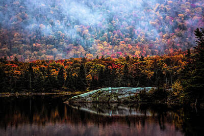 Fairies Sara Burrier - Foggy foliage morning by Jeff Folger