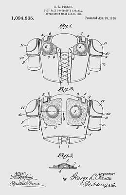 Football Royalty Free Images - Football Shoulder Pads Patent 1913 Royalty-Free Image by Chris Smith