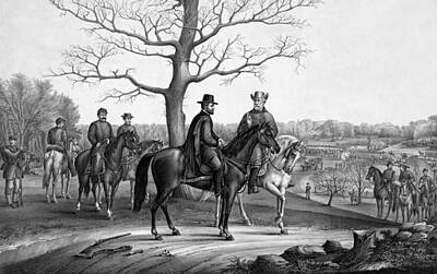 Animals Drawings - Grant And Lee At Appomattox by War Is Hell Store