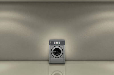 Modern Masters - Industrial Washer In Empty Room by Allan Swart
