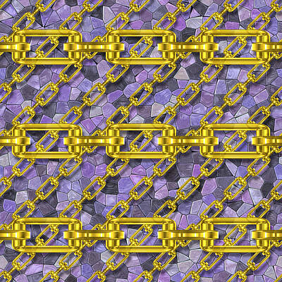 The Champagne Collection - Iron chains with mosaic seamless texture by Miroslav Nemecek