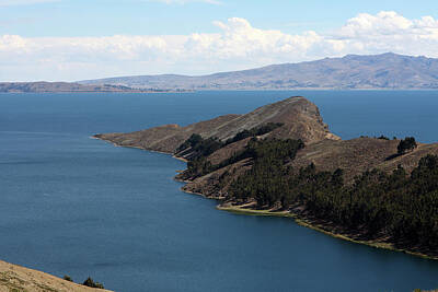 Mother And Child Animals - Isla del Sol, Lake Titicaca, Bolivia by Aidan Moran