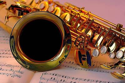 Jazz Royalty-Free and Rights-Managed Images - Jazz Saxaphone by Louis Ferreira