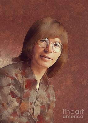 Rock And Roll Paintings - John Denver, Music Legend by Esoterica Art Agency