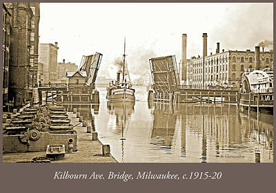 When Life Gives You Lemons - Kilbourn Avenue Bridge, Milwaukee, Wisconsin, 1915-1920, Vintage by A Macarthur Gurmankin